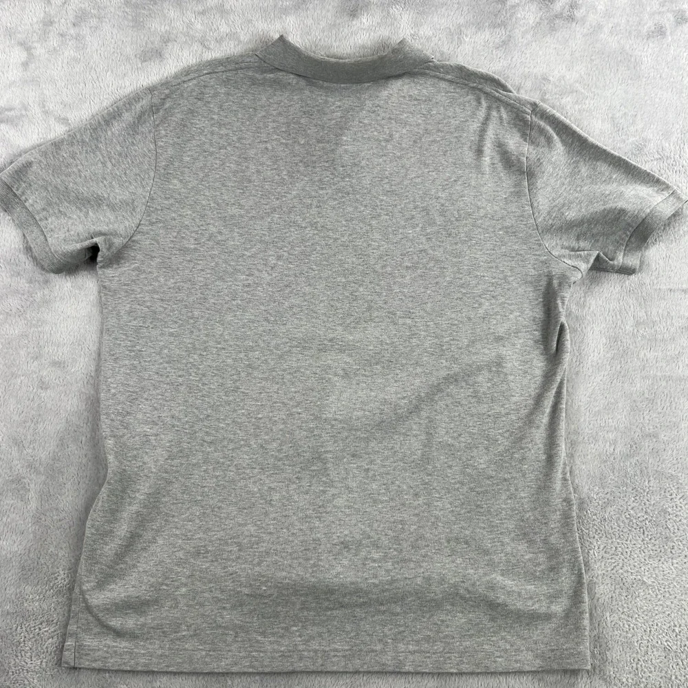 Polo Ralph Lauren Vintage Cotton Polo Shirt M Grey Men Short Sleeve Preppy Y2K